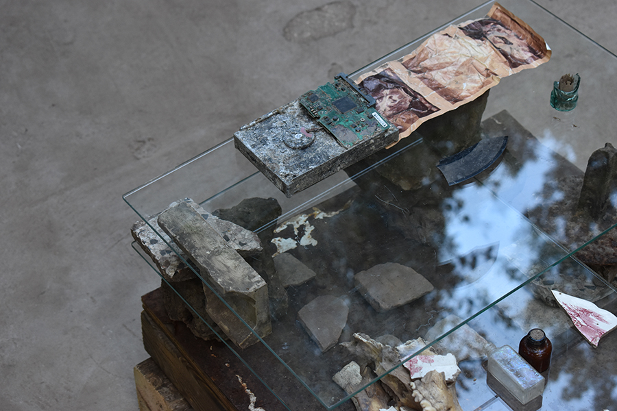 A Stratigraphy of Vessels, 2022, installation, mixed media, dimensions variable
